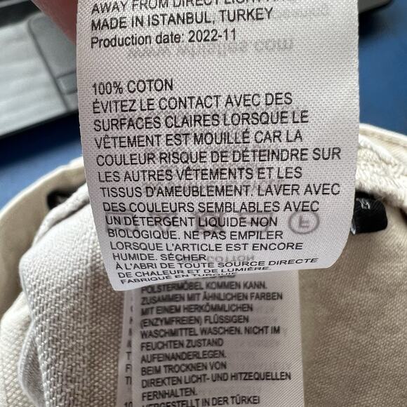 Whistles Tan Patchwork Boyfriend Jean size 29 High Rise Relaxed Khaki Af16 - Picture 6 of 7